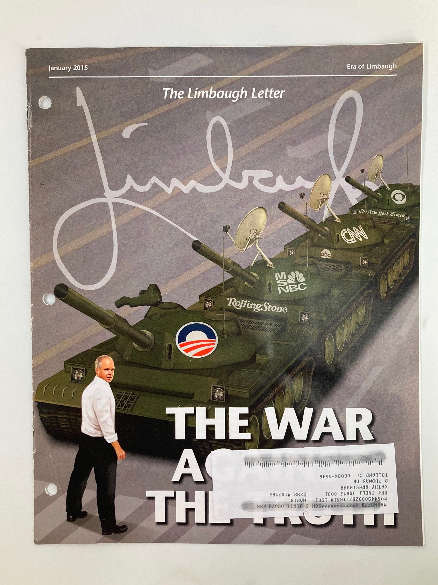 Rush Limbaugh Letter Newsletter Magazine January 2015 The War Against Truth