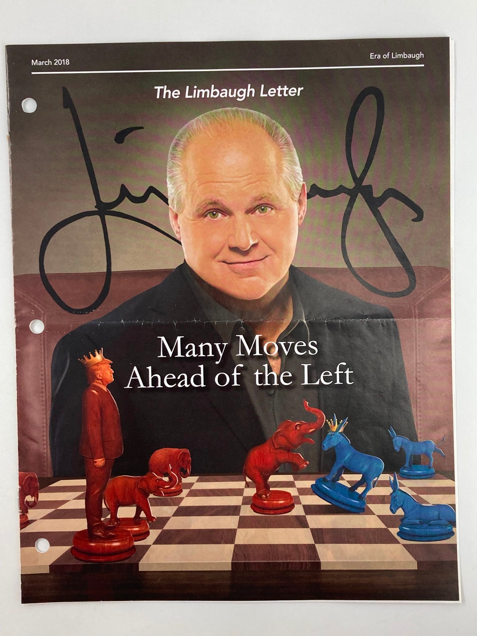 Rush Limbaugh Letter Newsletter Magazine March 2018 Many Moves Ahead