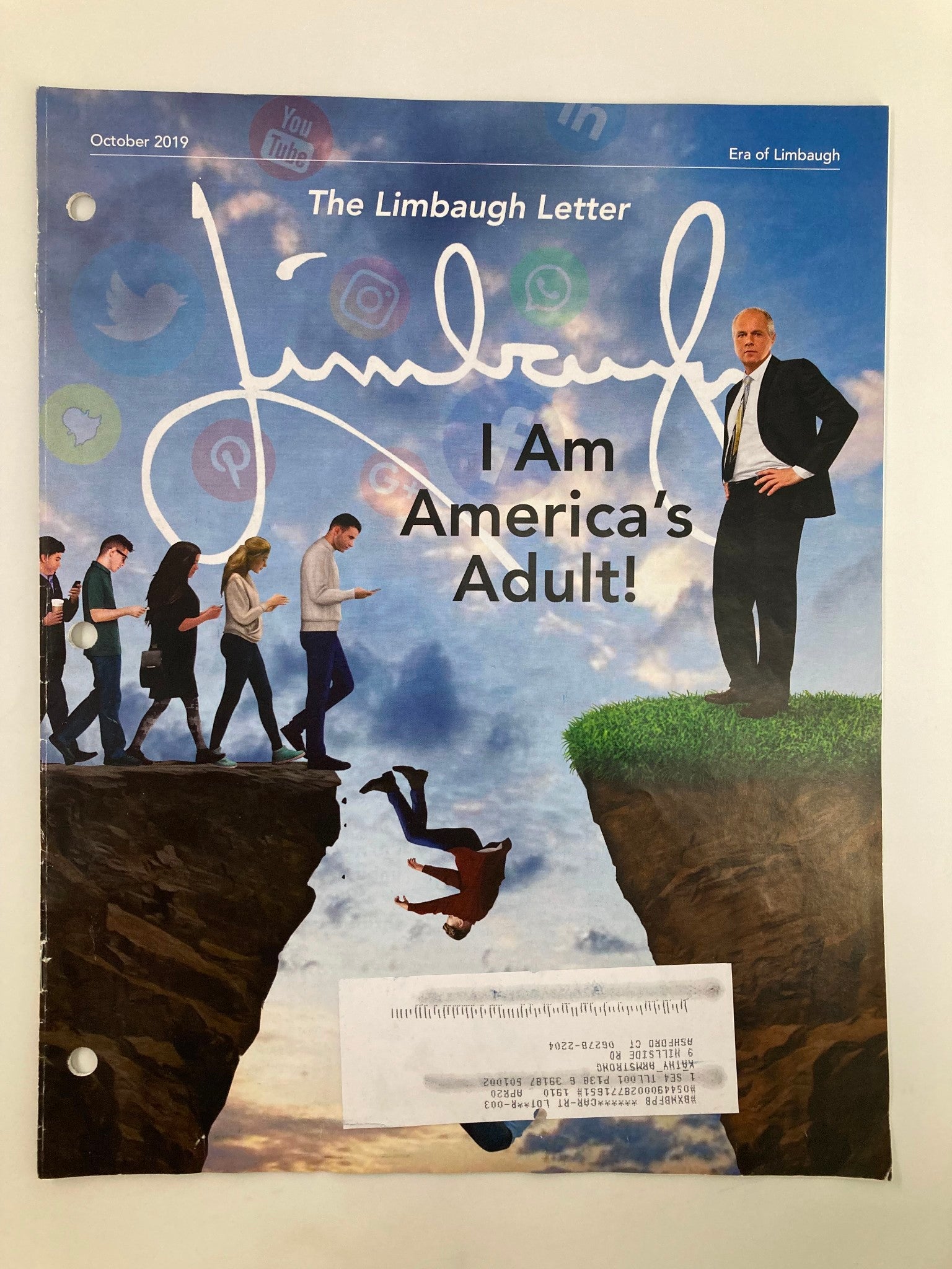 Rush Limbaugh Letter Newsletter Magazine October 2019 I Am America's Adult