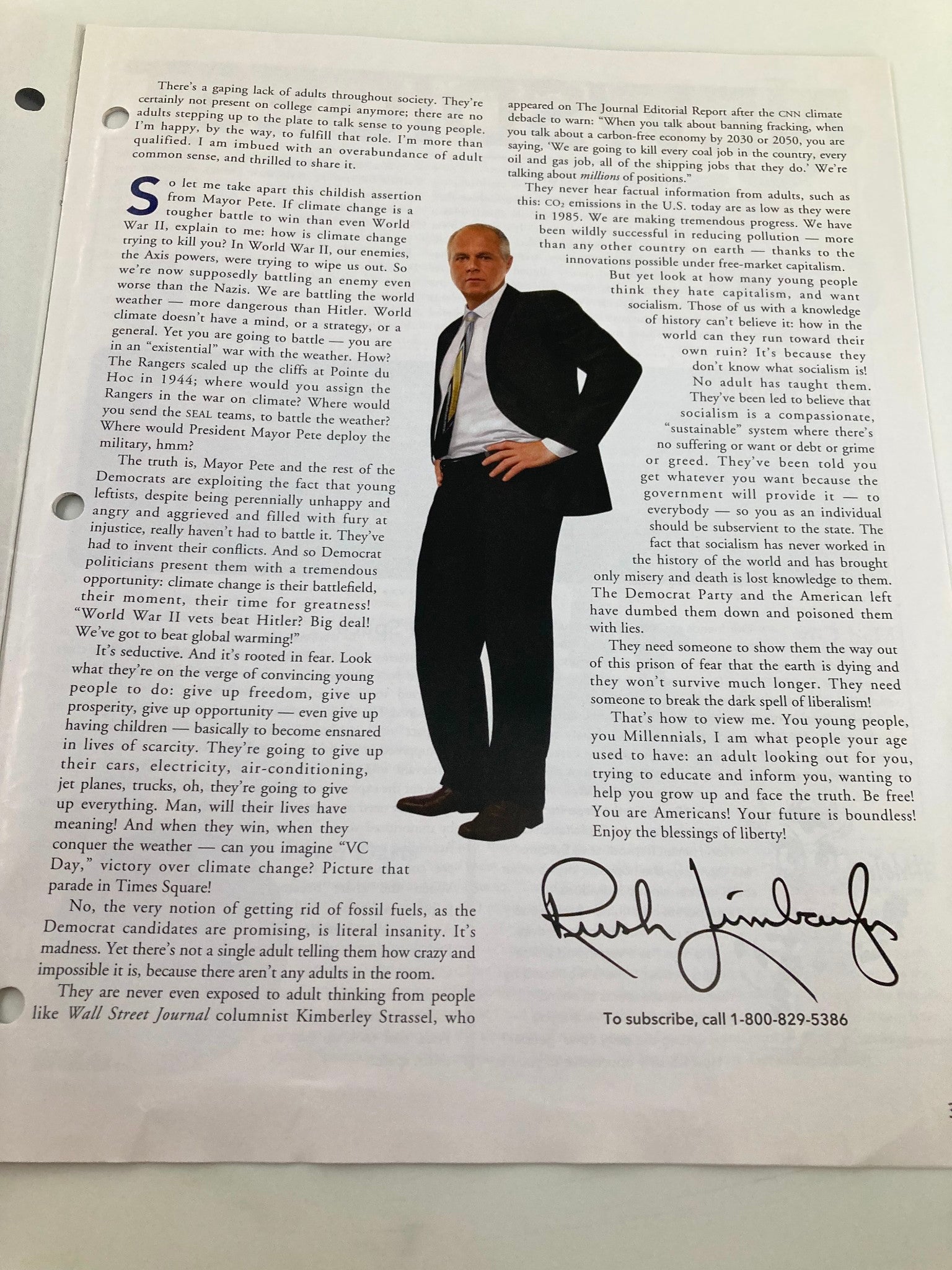 Rush Limbaugh Letter Newsletter Magazine October 2019 I Am America's Adult