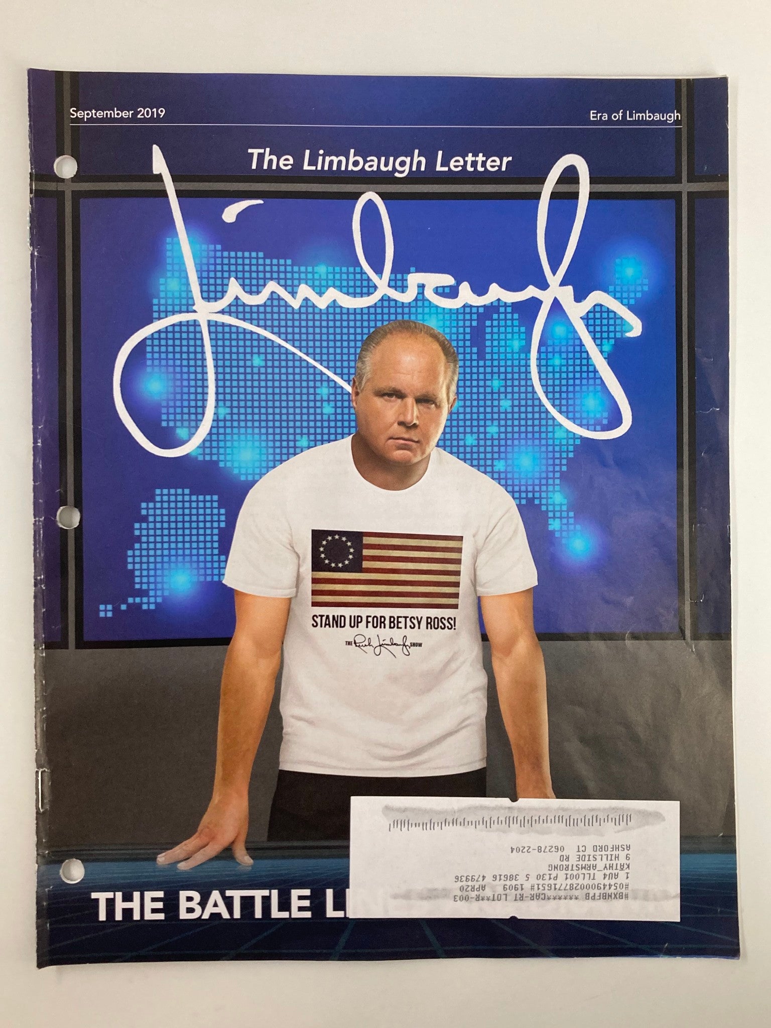 Rush Limbaugh Letter Newsletter Magazine September 2019 The Battle Lines Drawn