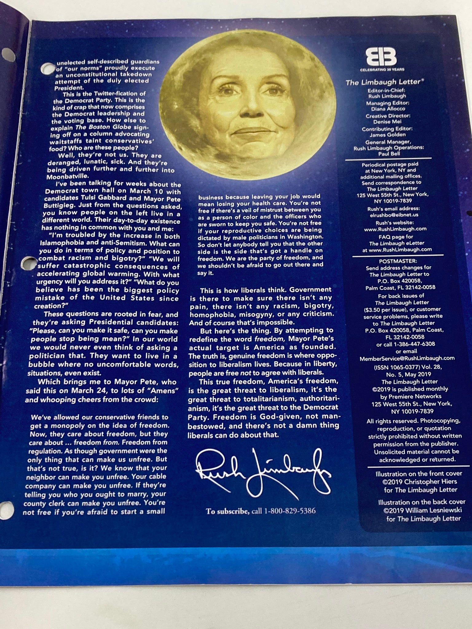 Rush Limbaugh Letter Newsletter Magazine May 2019 The Extreme