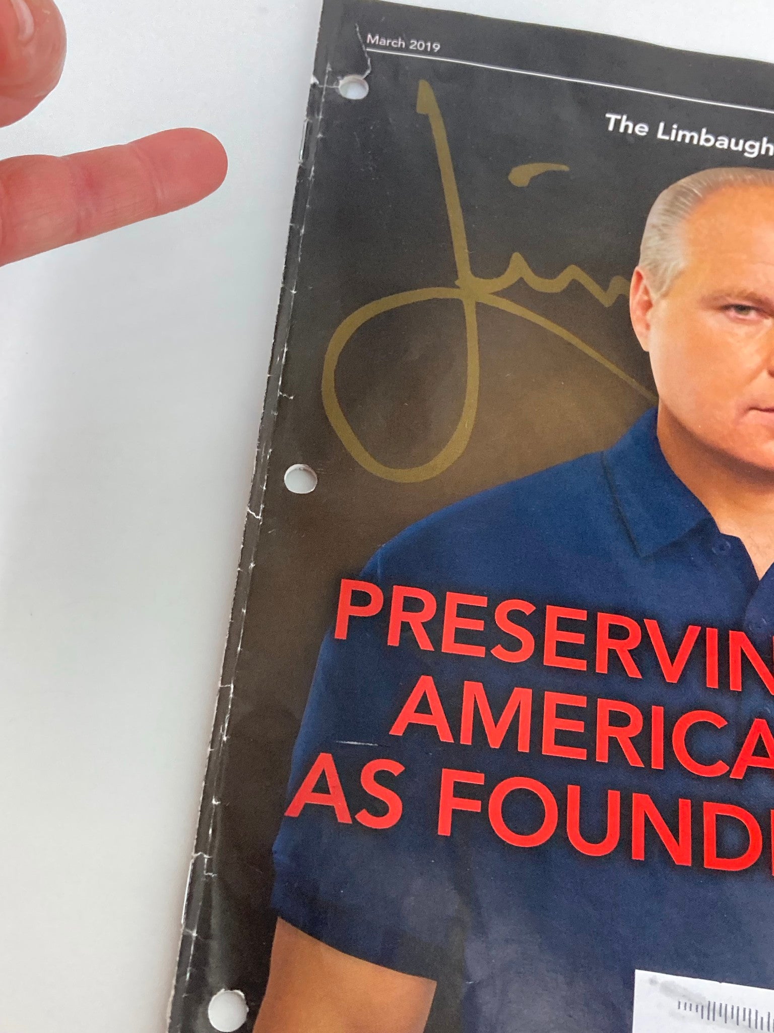 Rush Limbaugh Letter Newsletter Magazine March 2019 Preserving America Founded