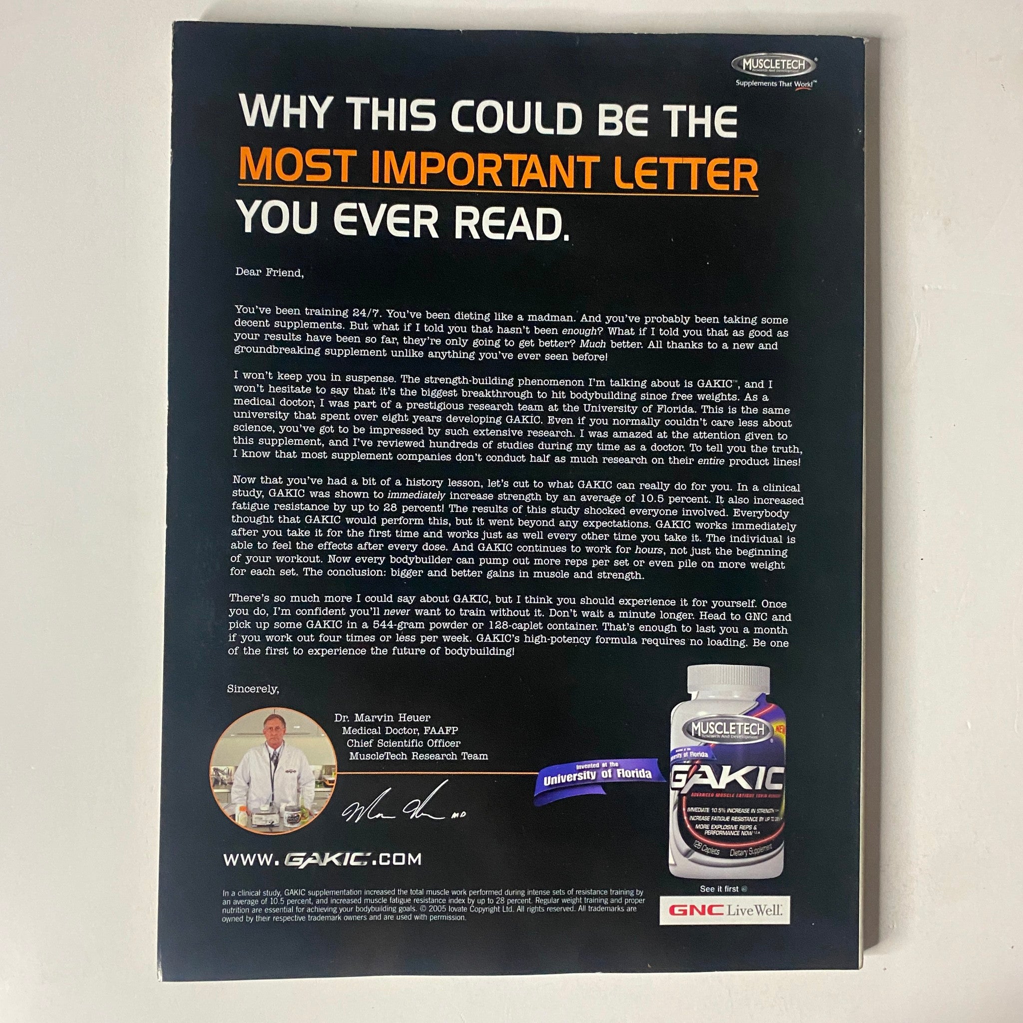 MuscleMag International Magazine February 2006 No. 284 includes an important letter from Dr. Marius Hinds discussing bodybuilding nutrition and training strategies, aimed at fitness enthusiasts.