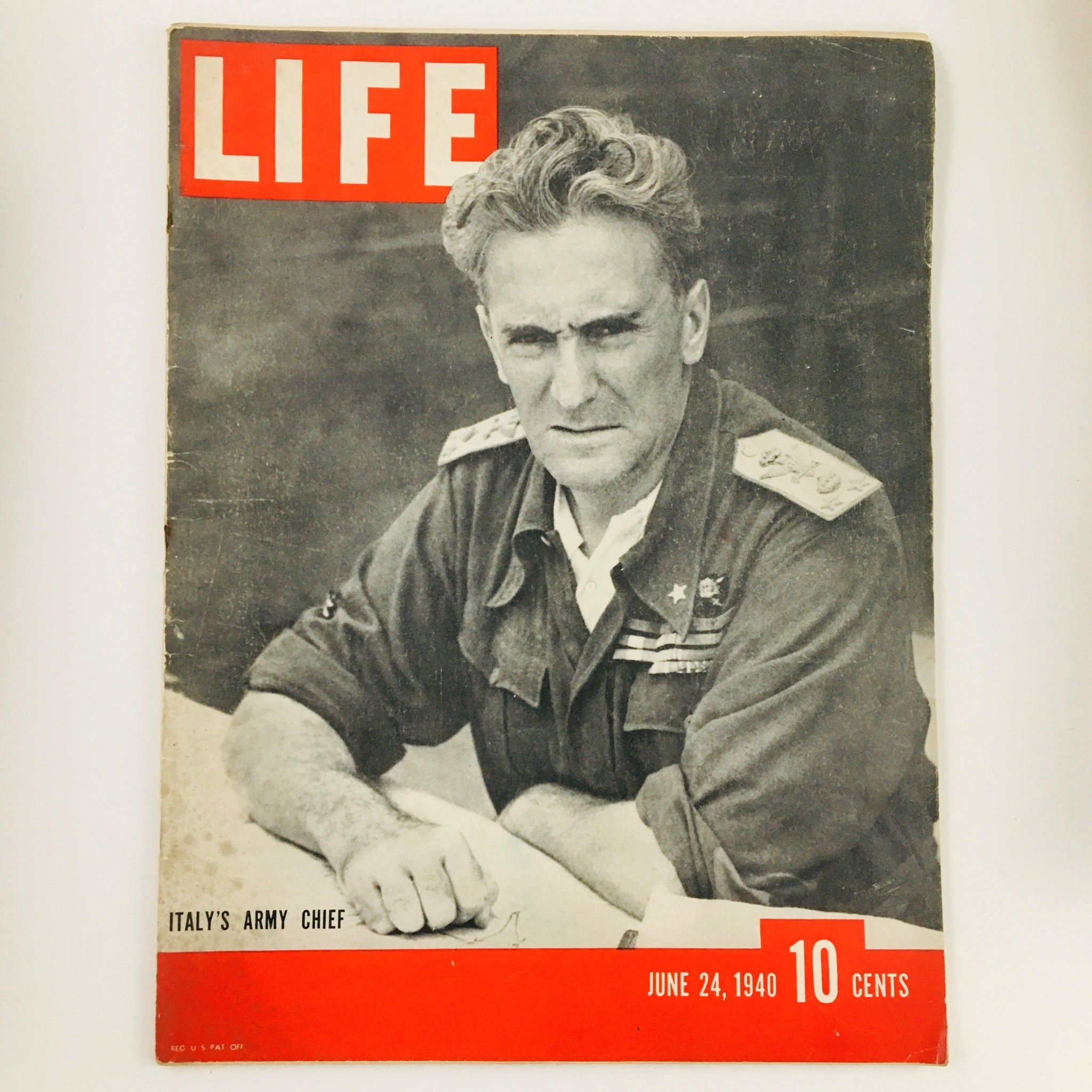 VTG Life Magazine June 24 1940 Italy's Army Chief Rodolfo Graziani No Label