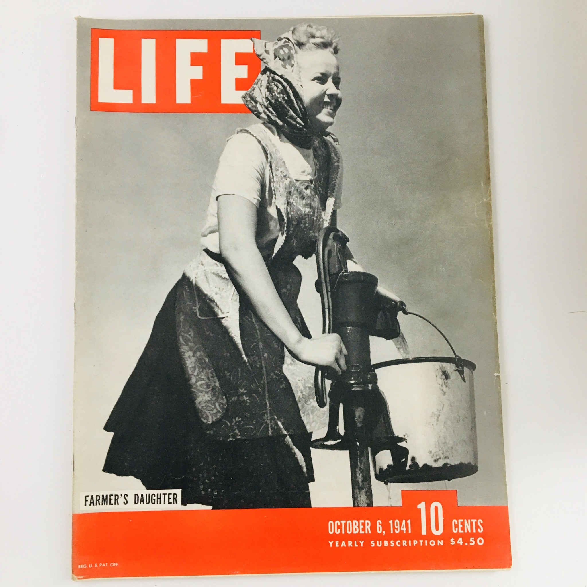 VTG Life Magazine October 6 1941 Photo of the Farmer's Daughter No Label