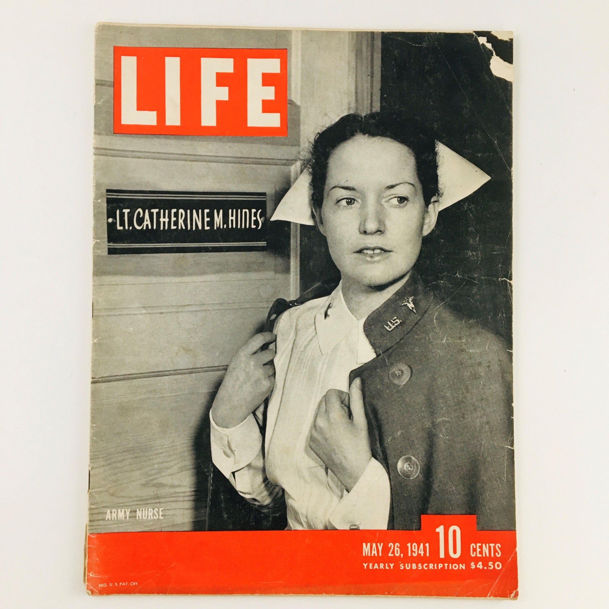 VTG Life Magazine May 26 1941 Lt. Catherine M. Hines Army Nurse No Label