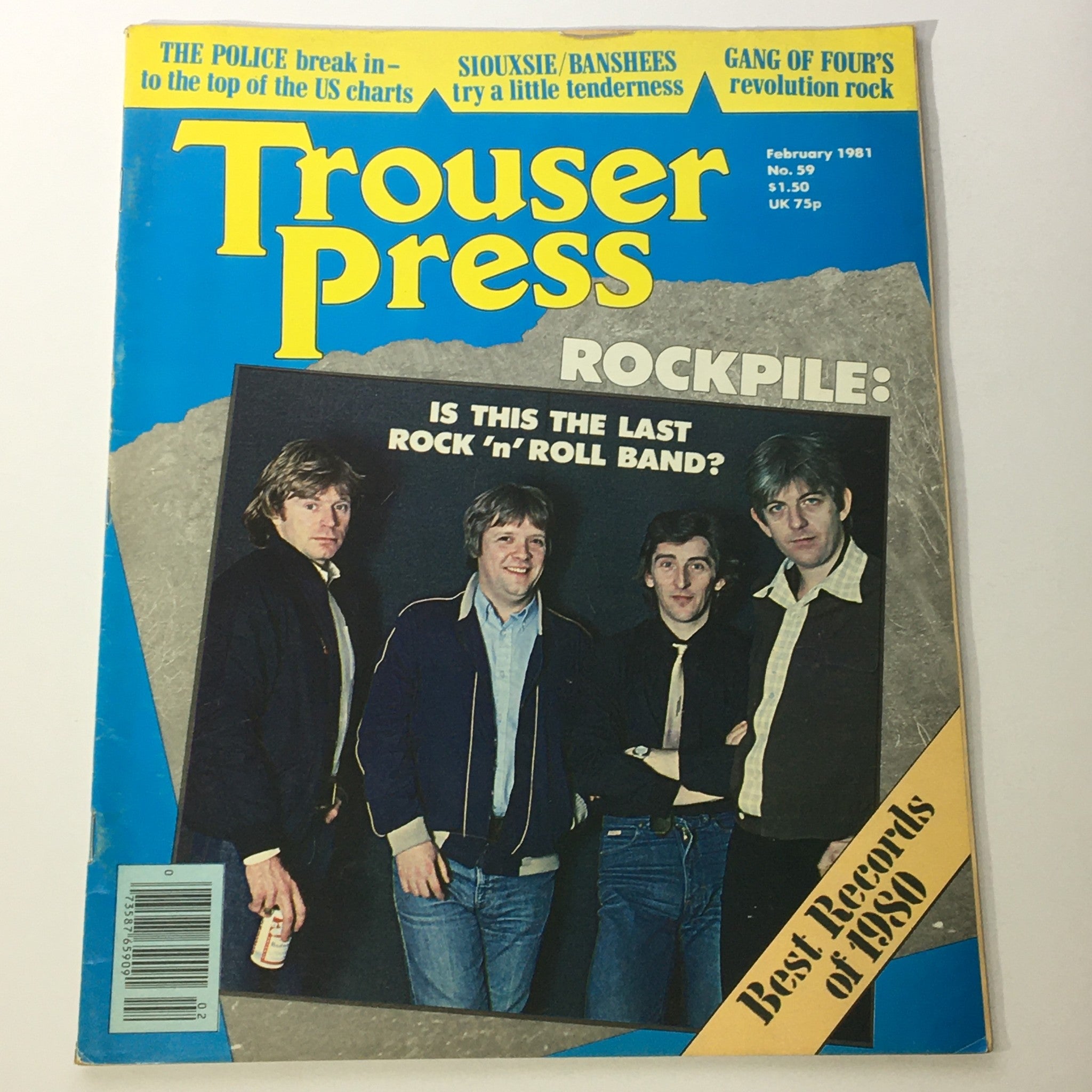 VTG Trouser Press Magazine February 1981 #59 - Rockpile / The Police / Banshees