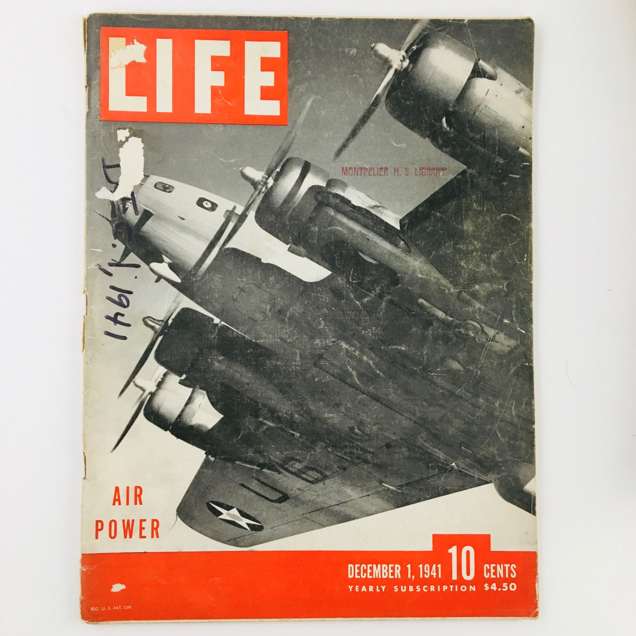 VTG Life Magazine December 1 1941 The Air Power in Photograph No Label