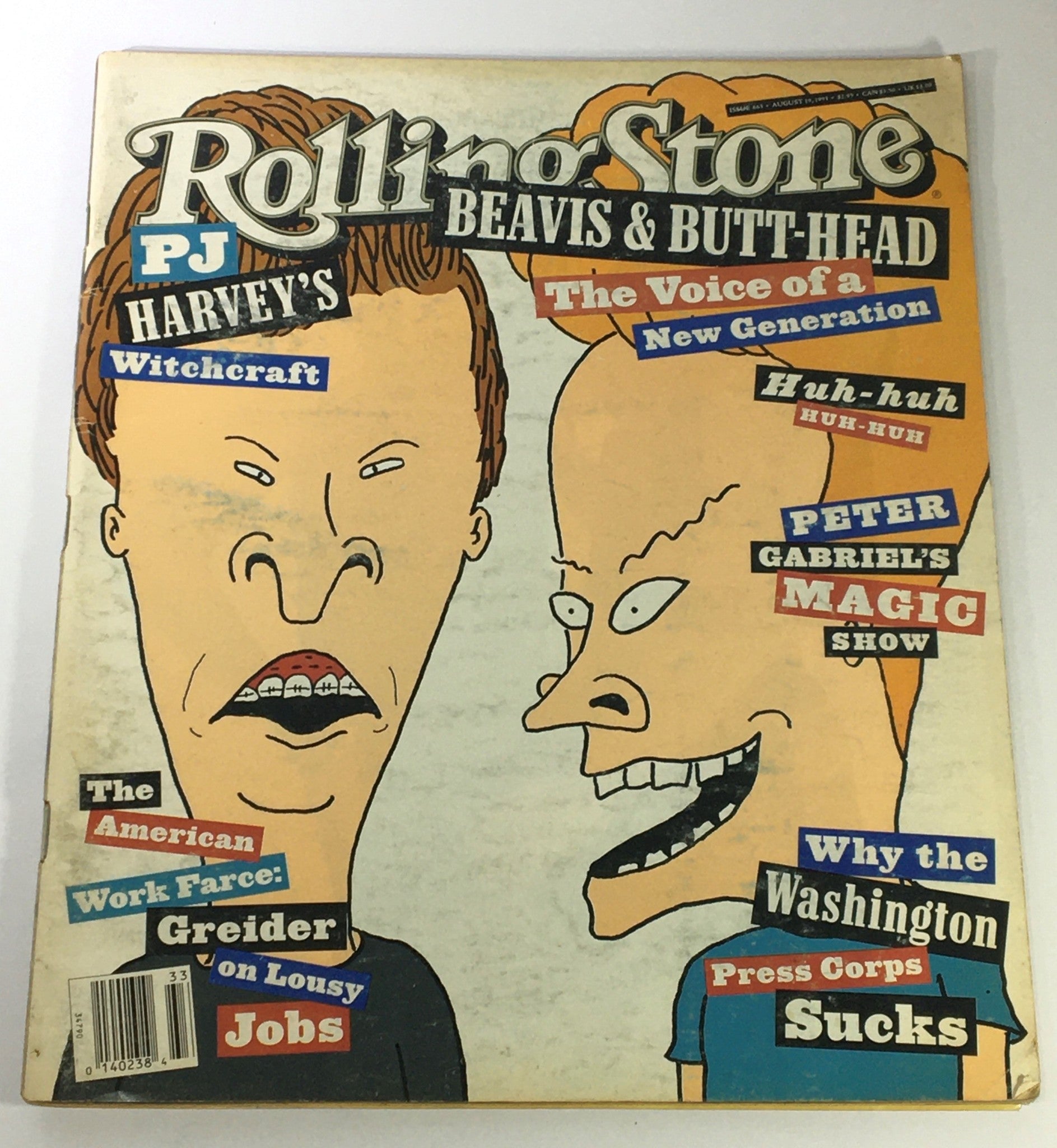 Rolling Stone Magazine August 19 1993 #663 - Beavis & Butt-Head Generation Voice