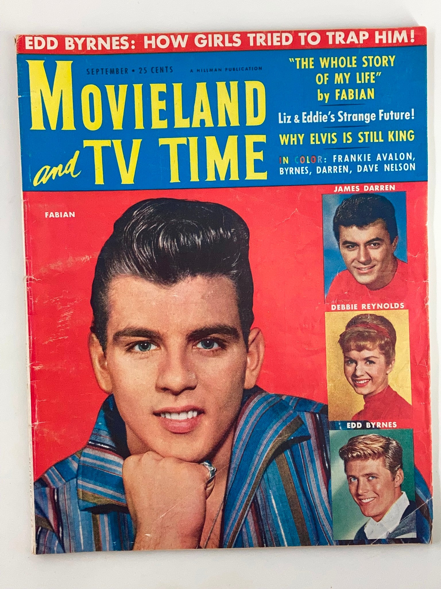 VTG Movieland and TV Time Magazine September 1959 Fabian & James Darren No Label