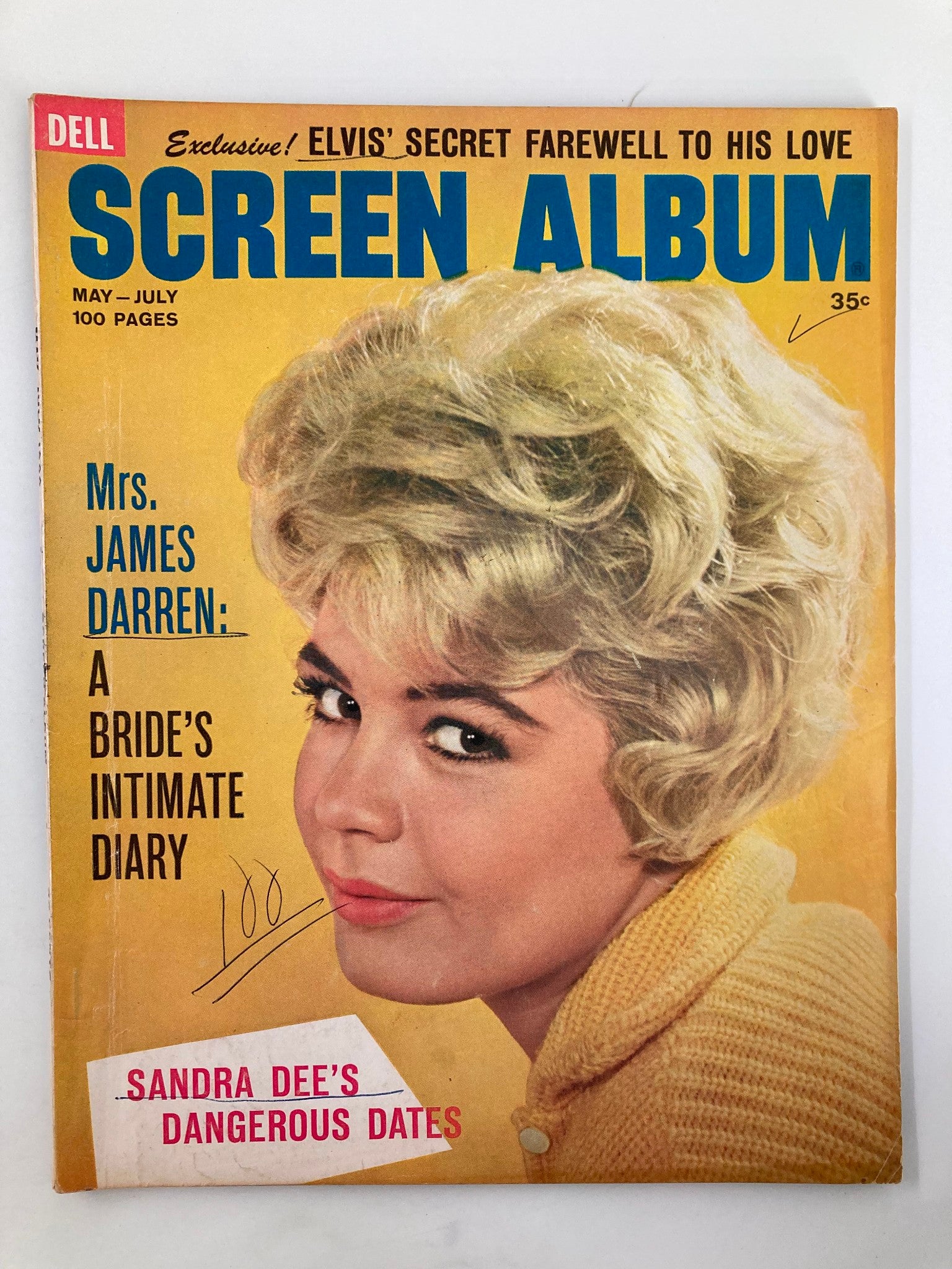 VTG Screen Album Magazine May 1960 Sandra Dee & Mrs. James Darren No Label