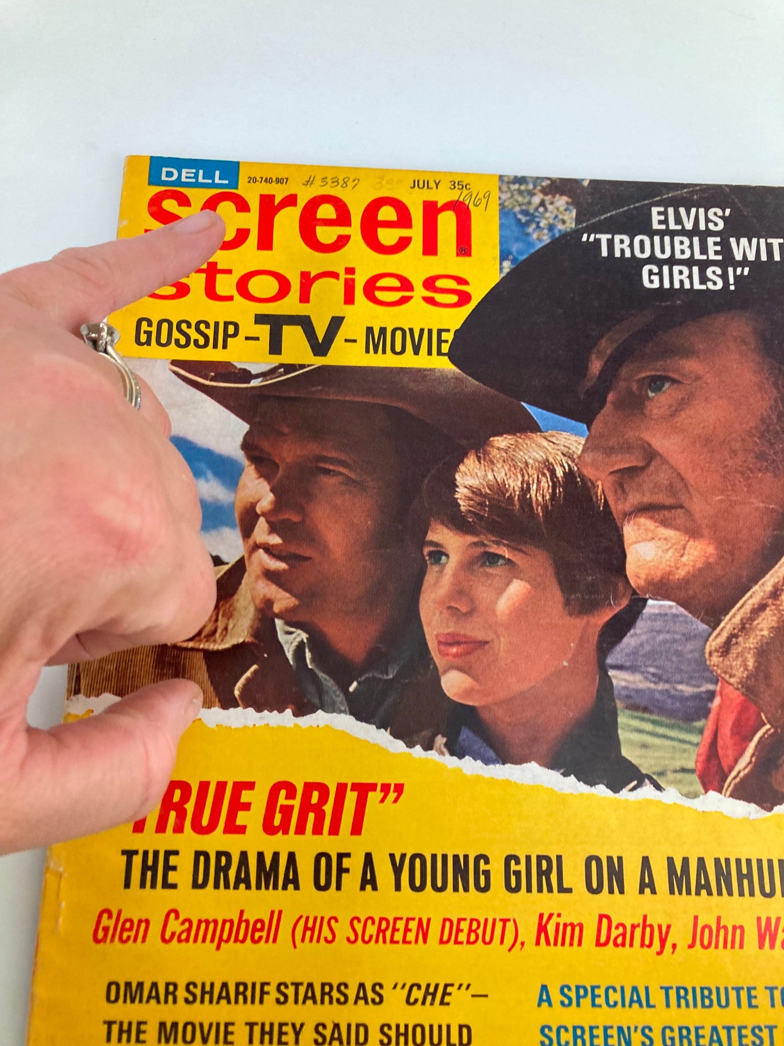 VTG Screen Stories Magazine July 1969 Glen Campbell, Kim Darby and John Wayne