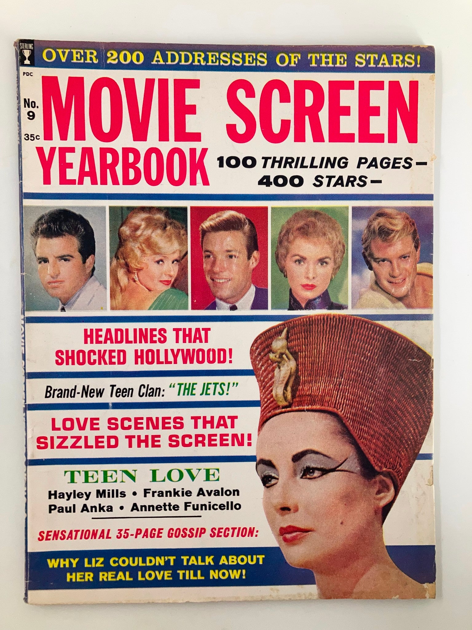 VTG Movie Screen Yearbook No. 9 Liz Taylor, Hayley Mills, Paul Anka No Label