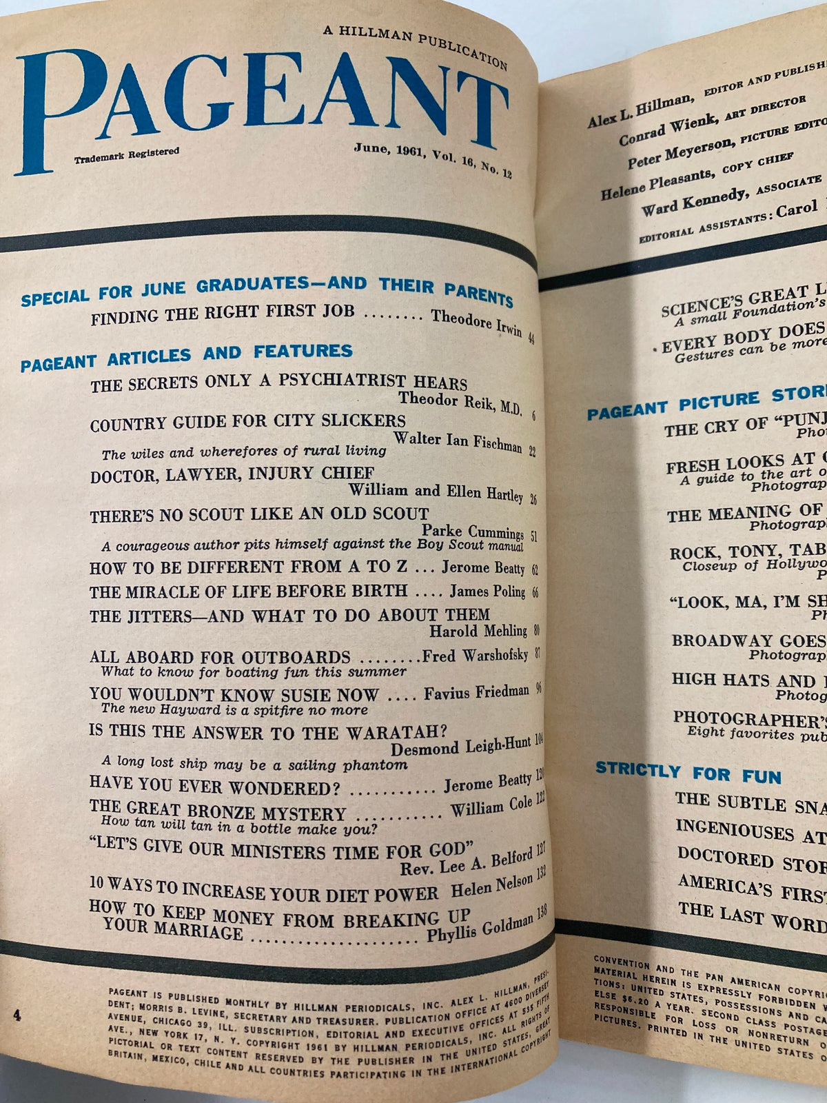 Vintage Pageant Magazine June 1961