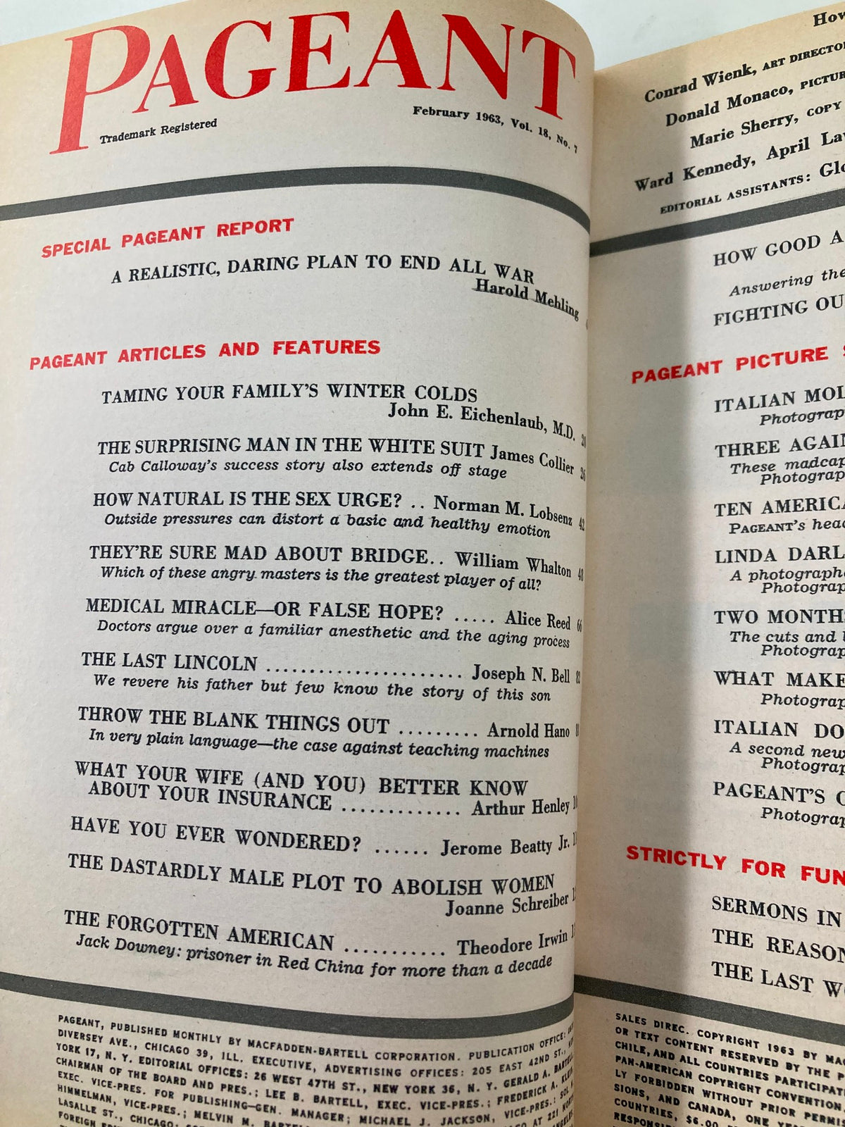 Vintage Pageant Magazine Feb 1963