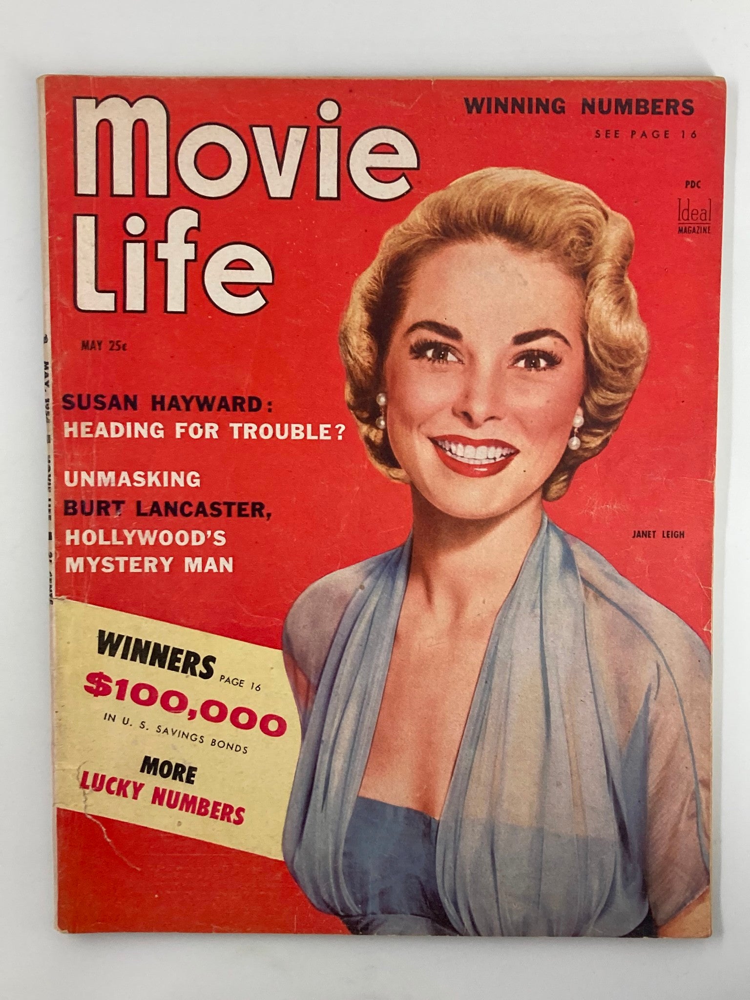 VTG Movie Life Magazine May 1954 Janet Leigh in The Black Shield No Label