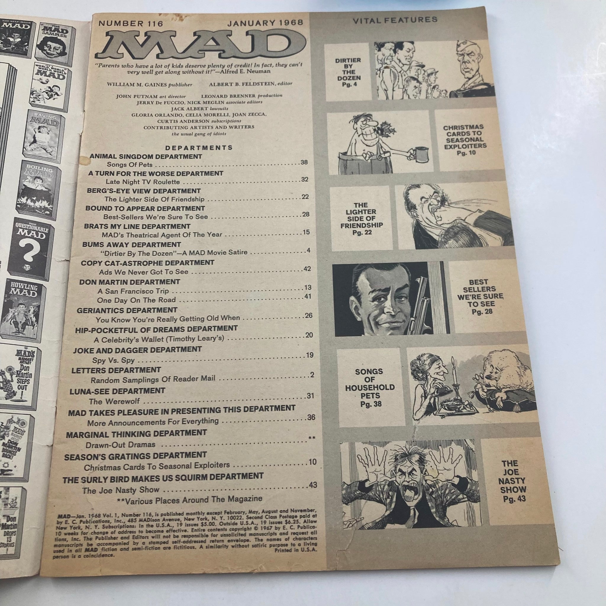 Mad Magazine January 1968 No. 116 Take A Trip 2.0 Good No Label