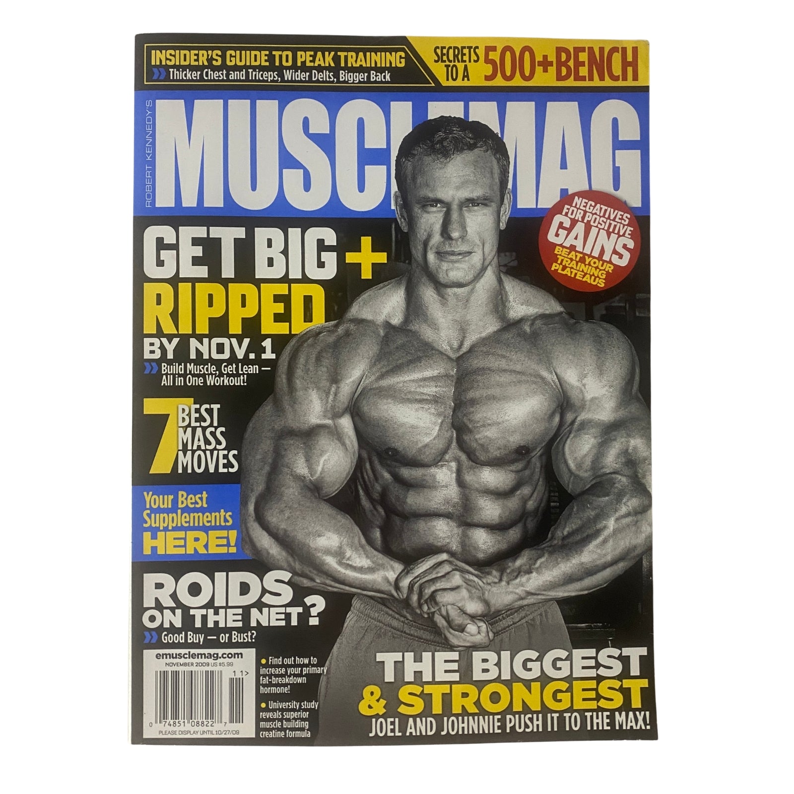 Cover of MuscleMag International Magazine November 2009, No. 330 featuring bodybuilder Silvio Kersten, with a focus on fitness and bodybuilding tips, ideal for collectors and enthusiasts.