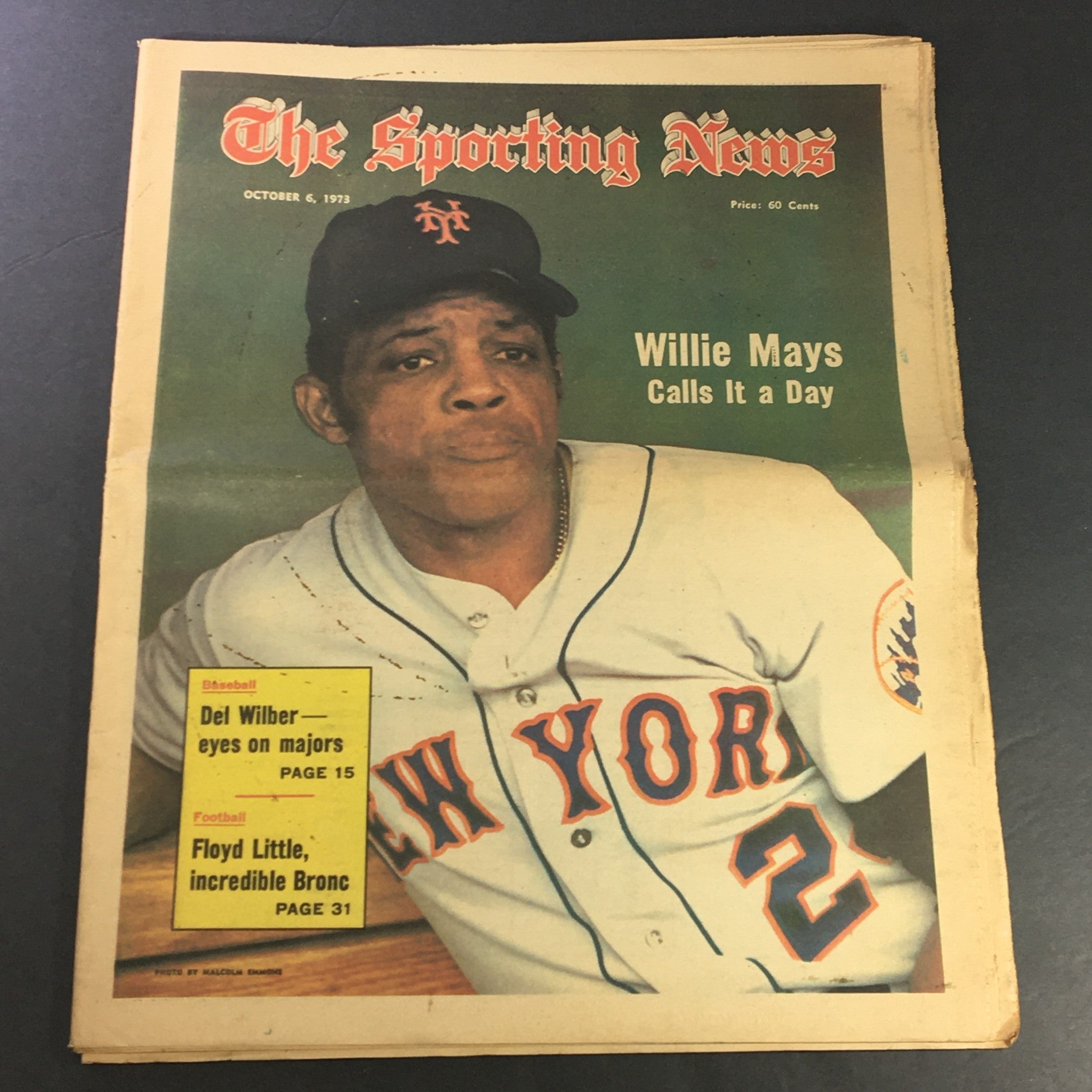 VTG The Sporting News Newspaper October 6 1973 - Willie Mays Calls it a Day