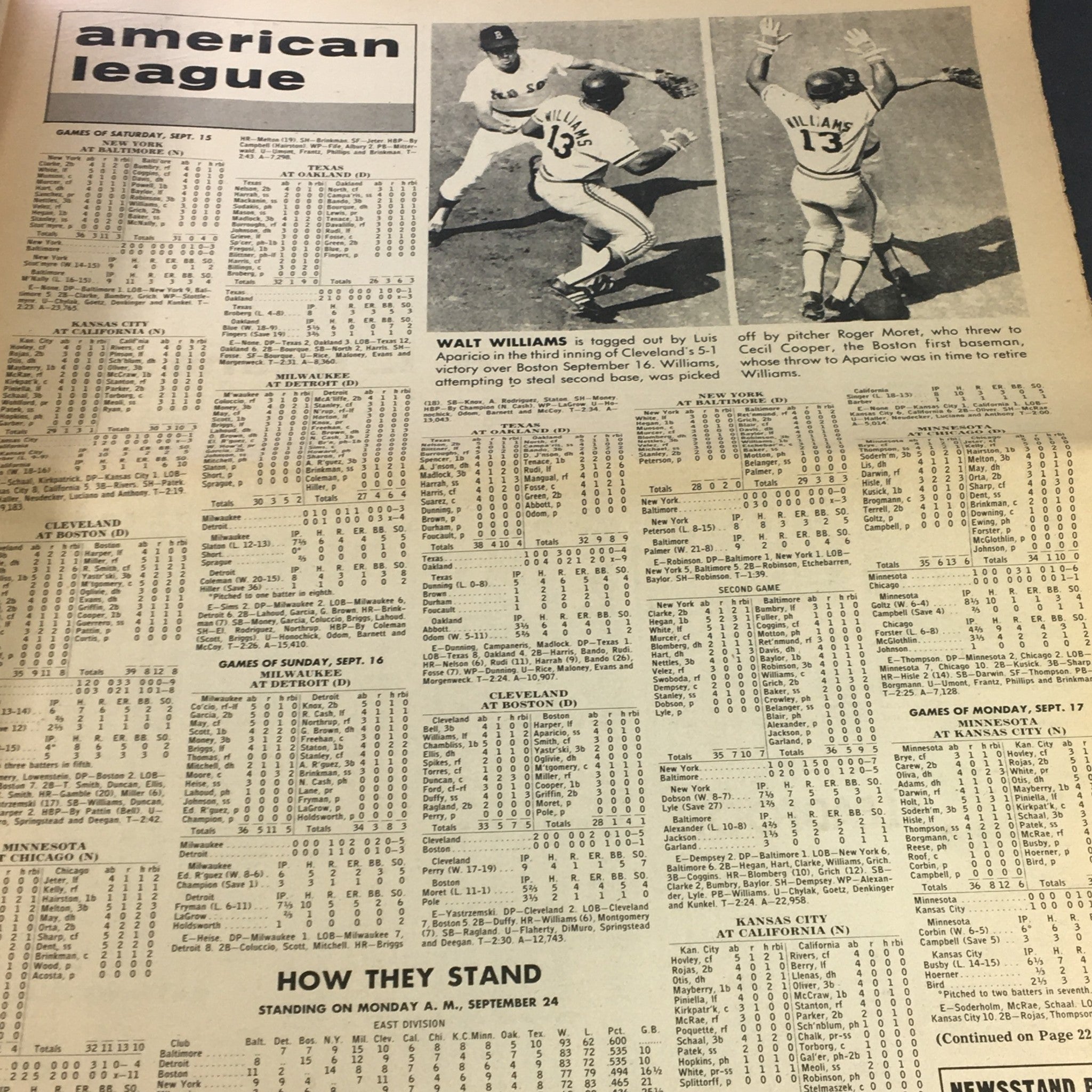 VTG The Sporting News Newspaper October 6 1973 - Willie Mays Calls it a Day