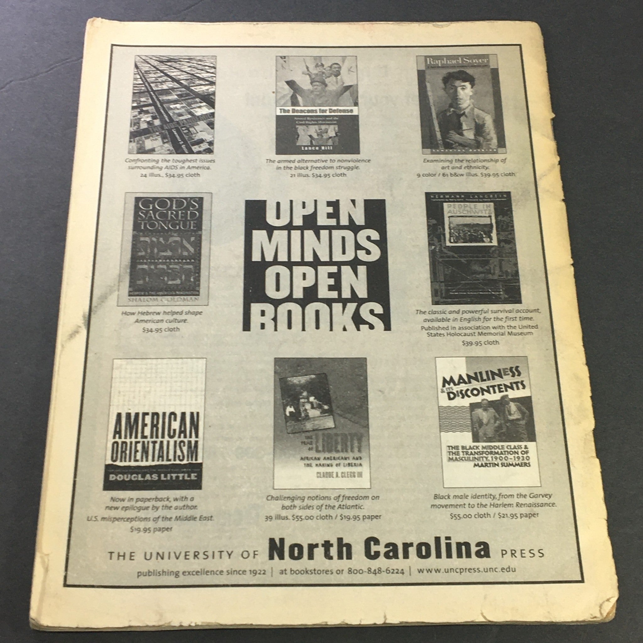 Back cover of The Nation Magazine dated May 17, 2004, displaying various book advertisements under the title 'Open Minds Open Books'.