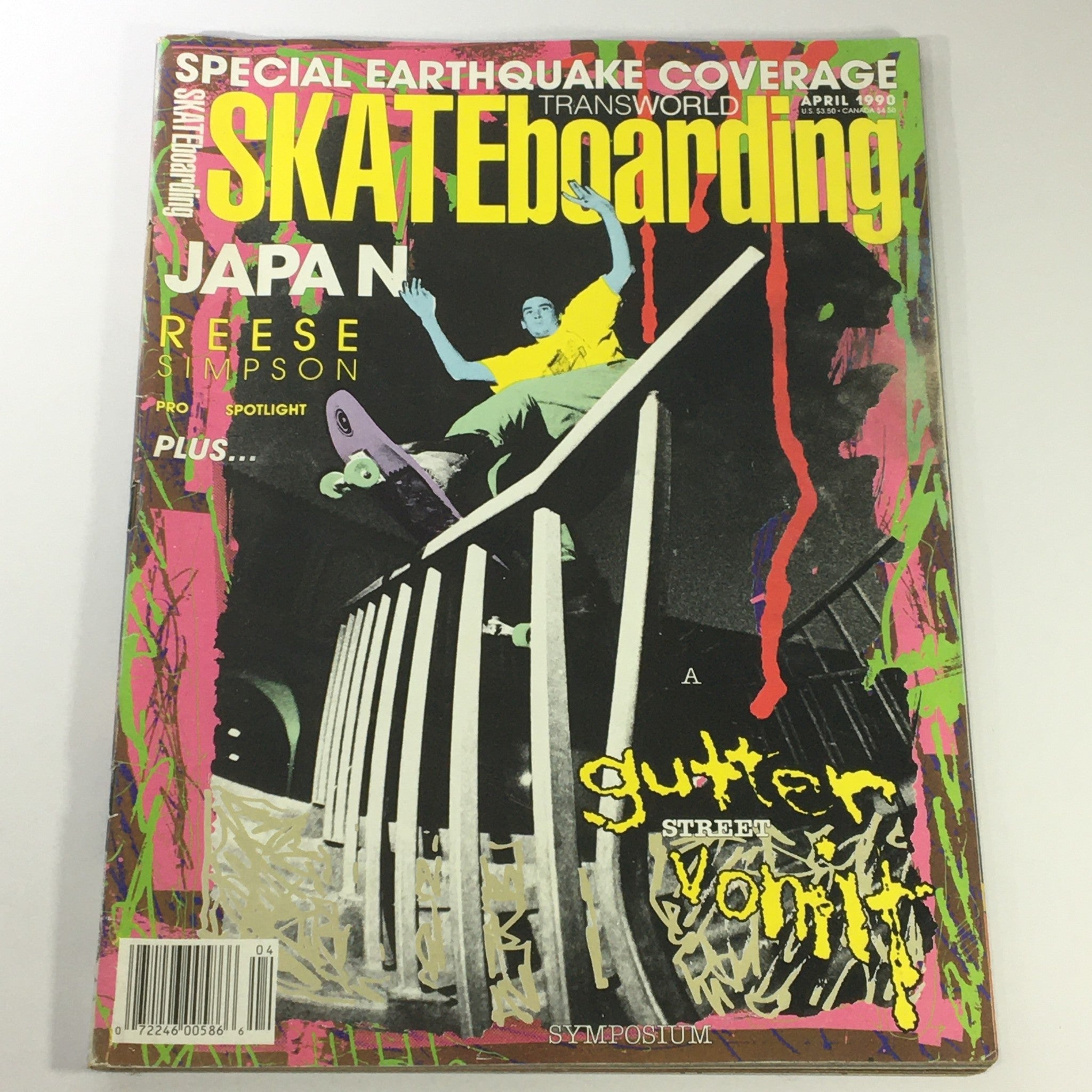 Transworld Skateboarding Magazine April 1990 - Reese Simpson & Gutter Vomit