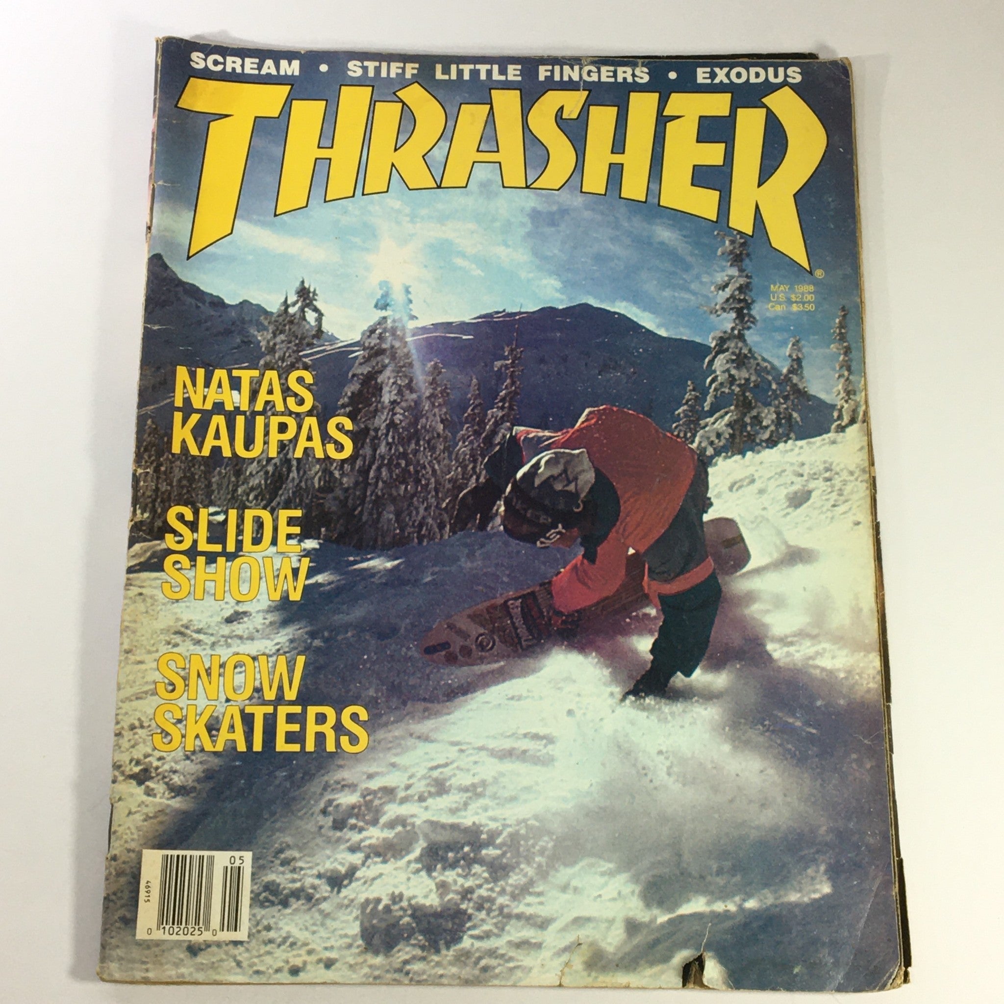 VTG Thrasher Magazine May 1988 - Natas Kaupas / Slide Show and Snow Skaters