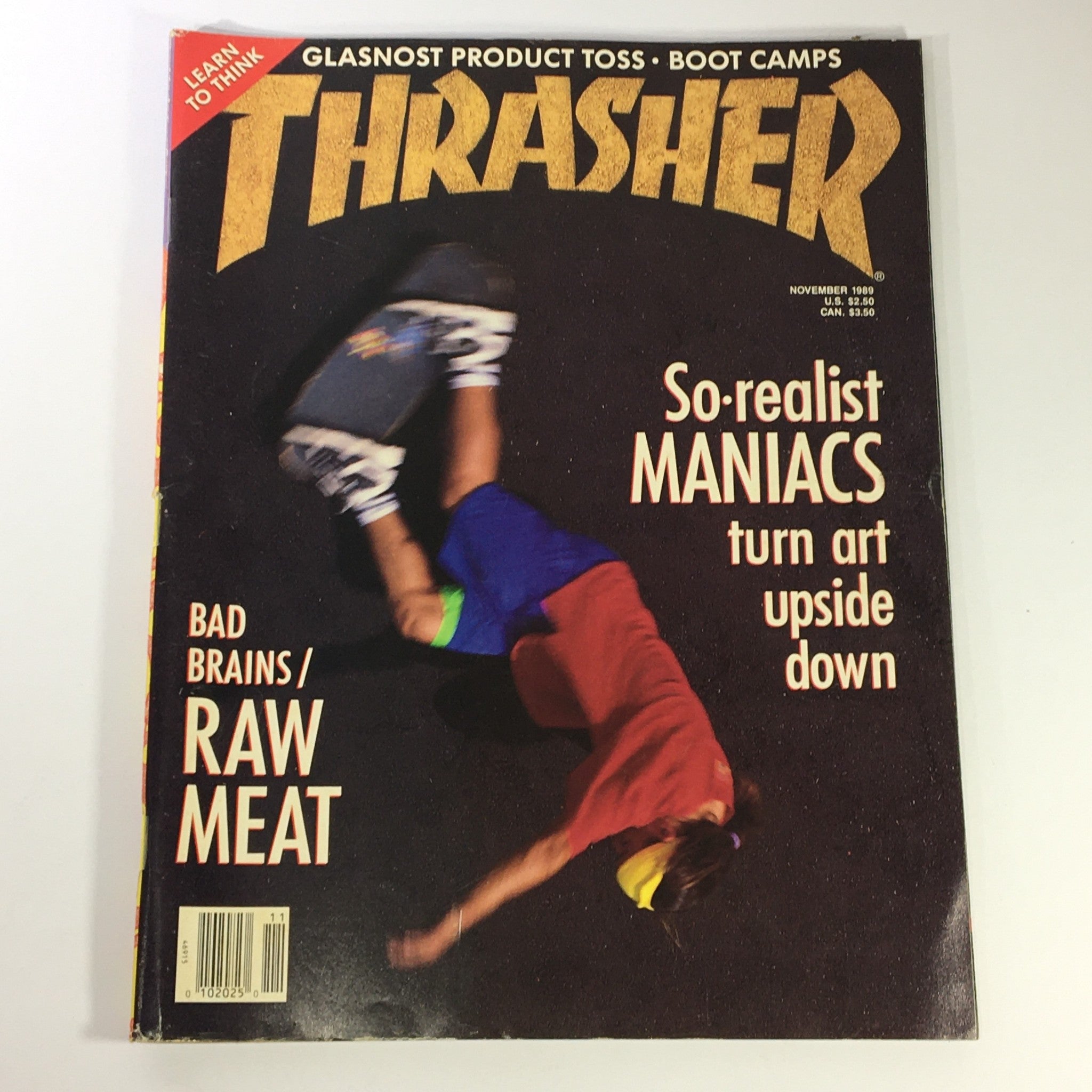 VTG Thrasher Magazine November 1989 - Bad Brain Raw Meat / Glasnost Product Toss