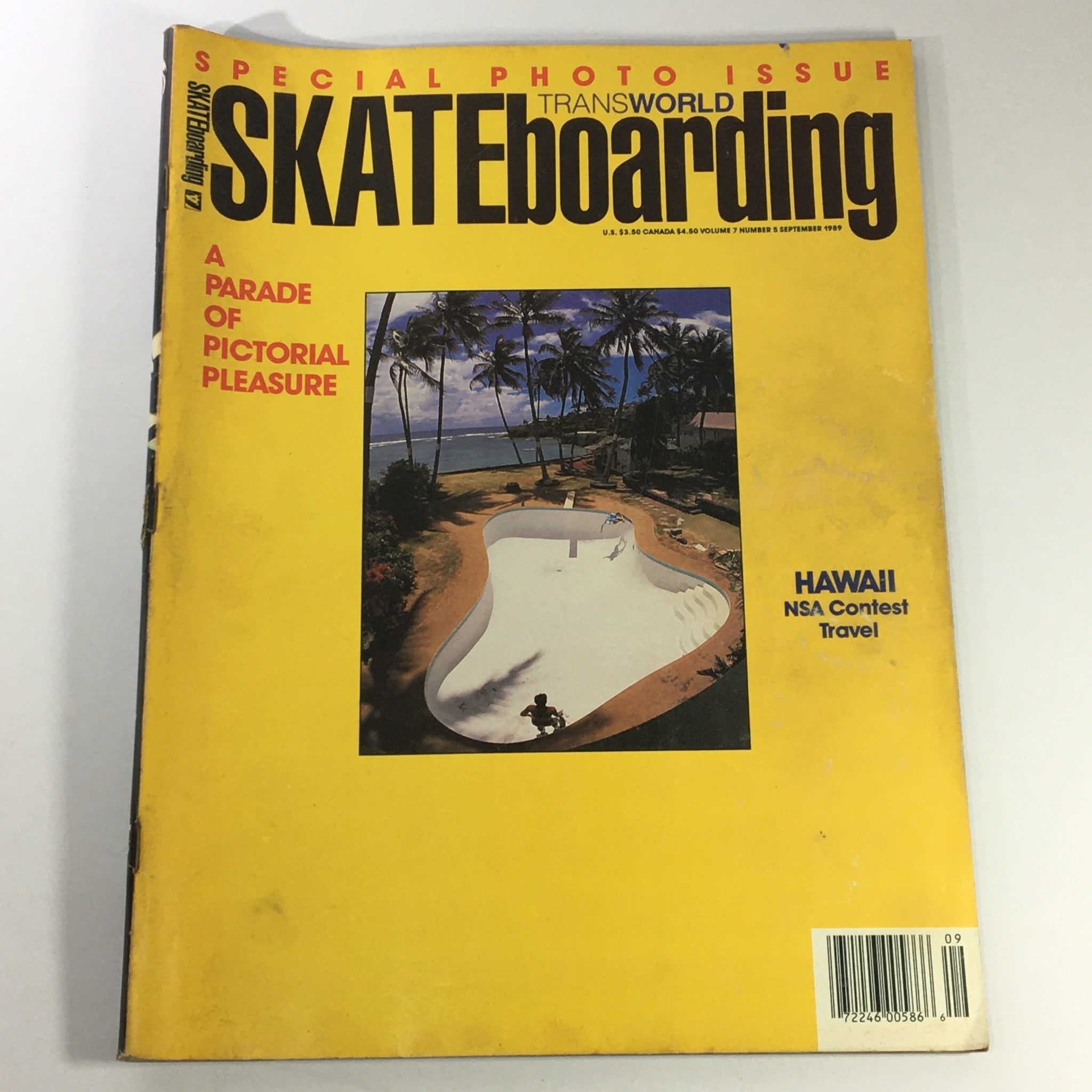 VTG Transworld Skateboarding Magazine September 1989 - Hawaii NSA Contest Photo