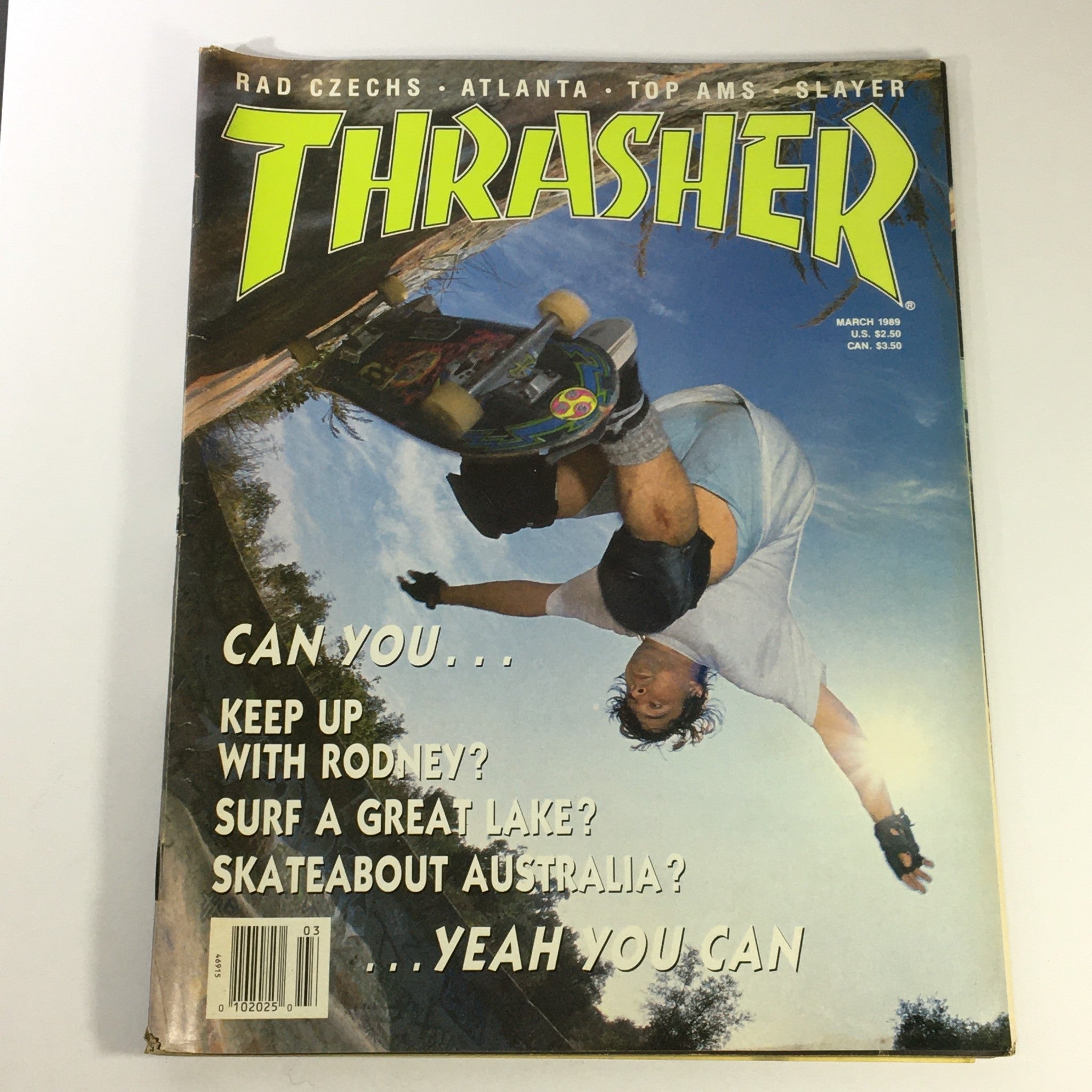 VTG Thrasher Magazine March 1989 - Skateboarder Rodney Mullen / Rad Czechs