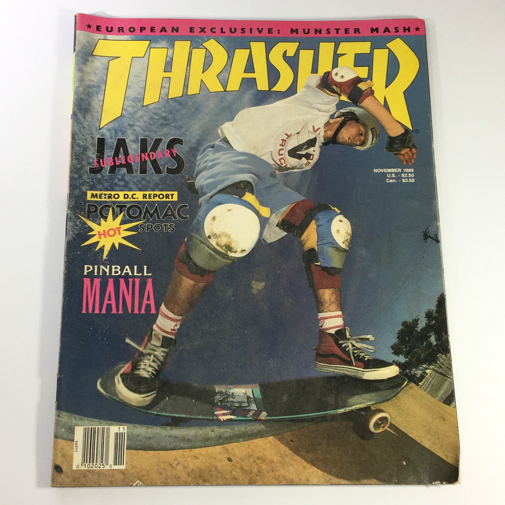 VTG Thrasher Magazine November 1988 - Jaks Sublegendary / Potomac Hot Spots