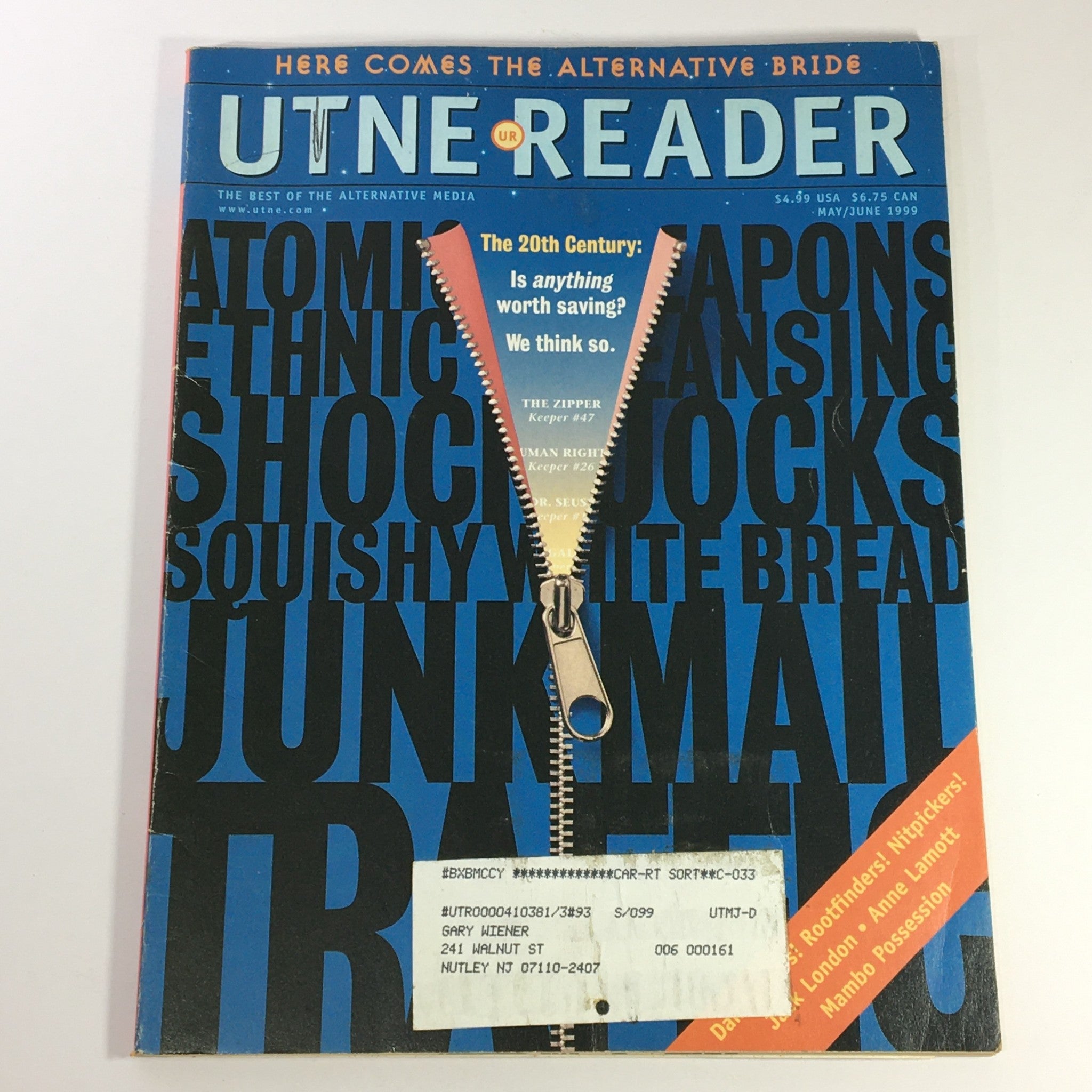 Utne Reader Magazine May June 1999 - Junk Mail / Traffic / Atomic Weapons