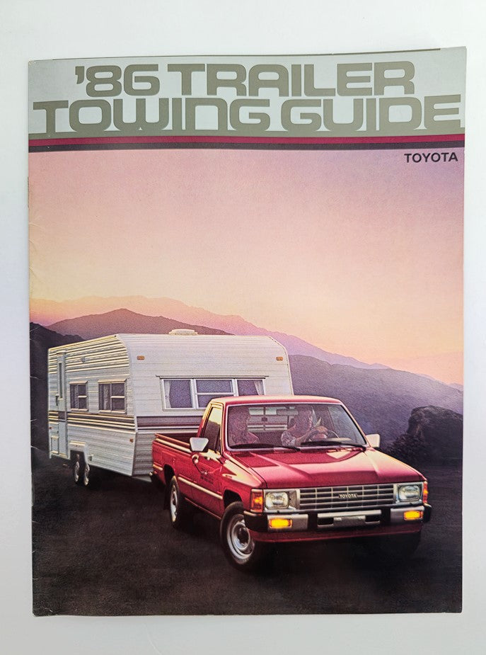 1986 Toyota Trailer Towing Guide Car Sale Catalog Brochure