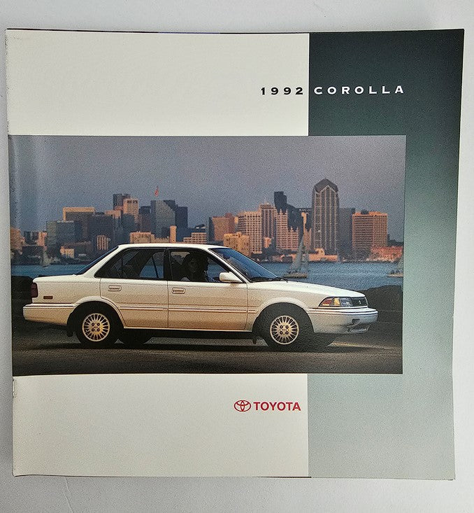 1992 Toyota Corolla Sedan Dealer Showroom Sales Brochure Guide Catalog