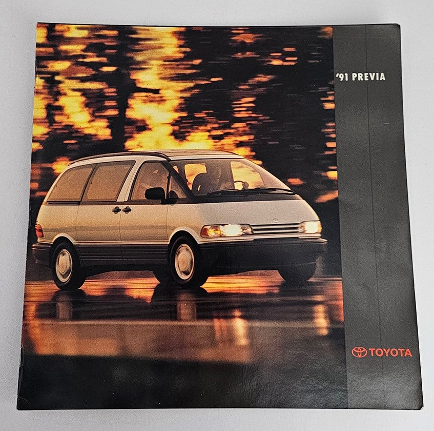 1991 Toyota Previa 2.4L 2AZ-FE Car Van Sale Brochure Catalog