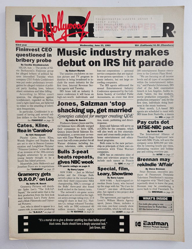 The Hollywood Reporter Magazine June 23 1993 Music Industry Makes Debut on IRS