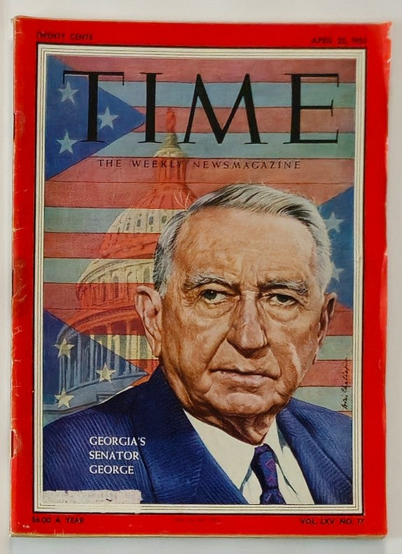 VTG Time Magazine April 25 1955 Vol 65 #17 Georgia's Senator Walter F. George