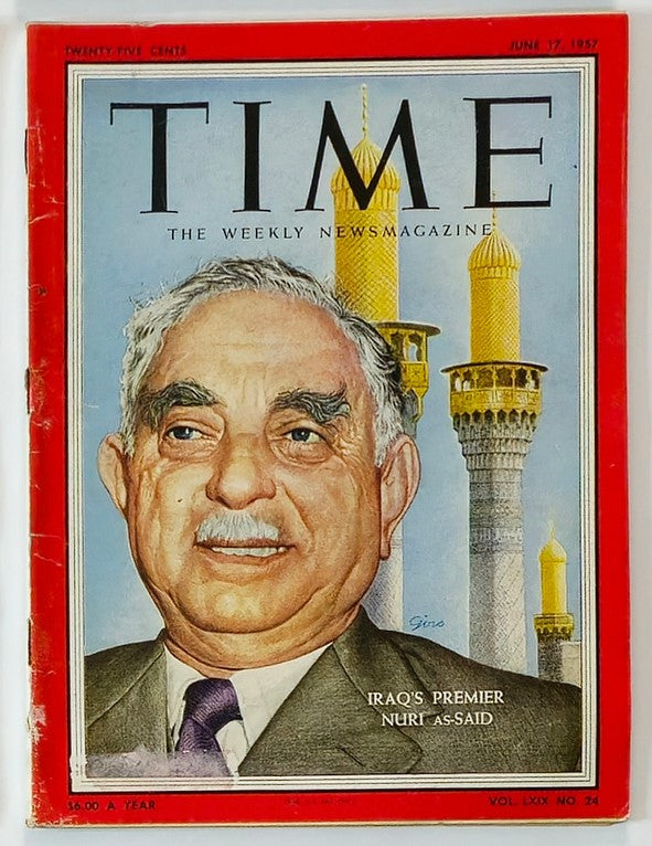 VTG Time Magazine June 17 1957 Vol 69 #24 Iraq's Premier Nuri As-Said