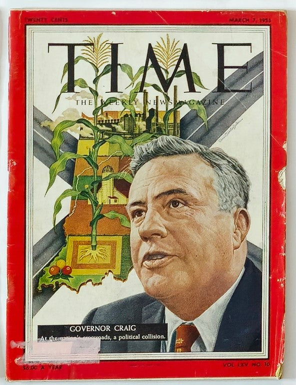 VTG Time Magazine March 7 1955 Vol 65 #10 Governor George N. Craig