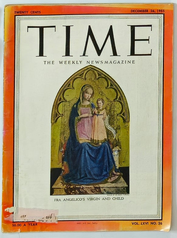 VTG Time Magazine December 26 1955 Vol 66 #26 Fra. Angelico's Virgin and Child