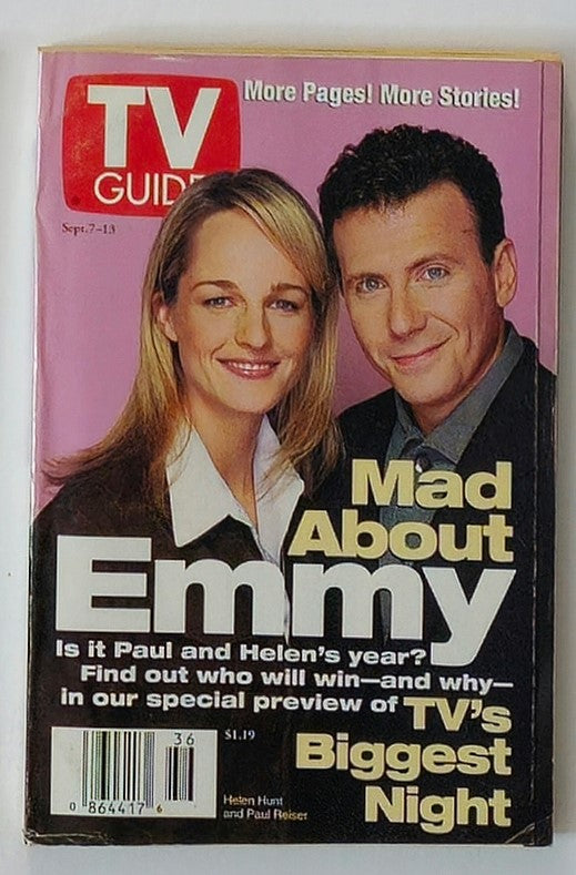 TV Guide Magazine September 7 1996 Helen Hunt & Paul No Label Rochester Edition