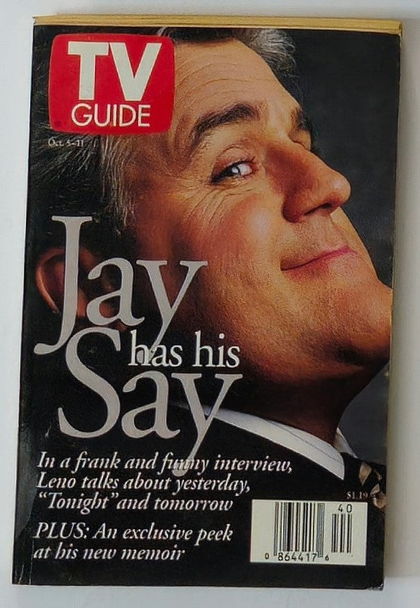 TV Guide Magazine October 5 1996 Jay Leno No Label Rochester Edition