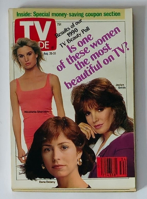 TV Guide Magazine August 25 1990 Dana Delany, Jaclyn Smith Rochester Edition