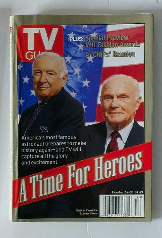 TV Guide Magazine October 24 1998 Walter Cronkite New York Metro Ed. No Label