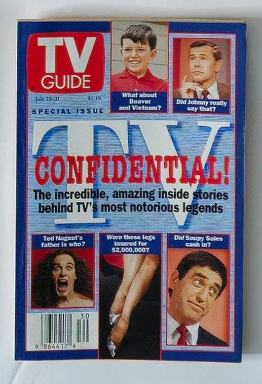 TV Guide Magazine July 25 1998 Ted Nugent New York Metro Ed. No Label