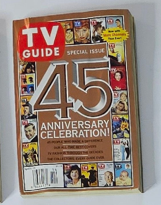 TV Guide Magazine April 4 1998 45th Anniversary New York Metro Ed. No Label