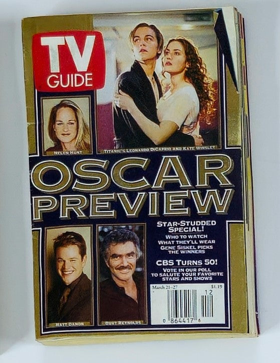 TV Guide Magazine March 21 1998 Kate Winslet, Helen Hunt Rochester Ed. No Label