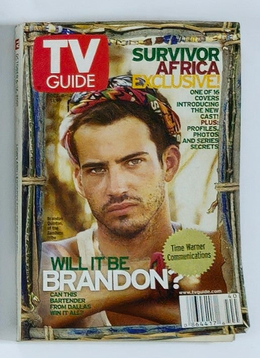 TV Guide Magazine October 6 2001 Brandon Quinton Rochester Ed. No Label