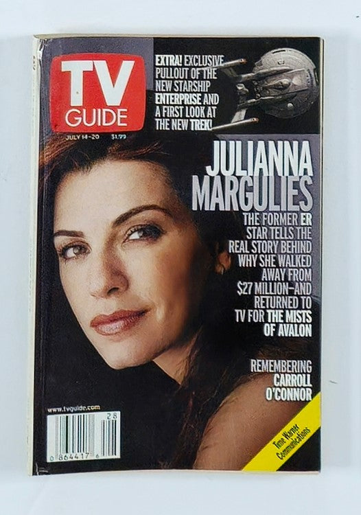 TV Guide Magazine July 14 2001 Julianna Margulies Rochester Ed. No Label